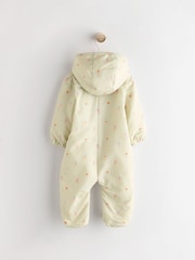 Sage Green Ditsy Baby Zip Hooded All-In-One Pramsuit (0mths-2yrs) - Image 2 of 7