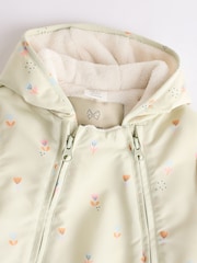 Sage Green Ditsy Baby Zip Hooded All-In-One Pramsuit (0mths-2yrs) - Image 4 of 7
