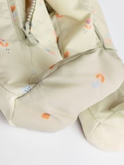 Sage Green Ditsy Baby Zip Hooded All-In-One Pramsuit (0mths-2yrs) - Image 6 of 7