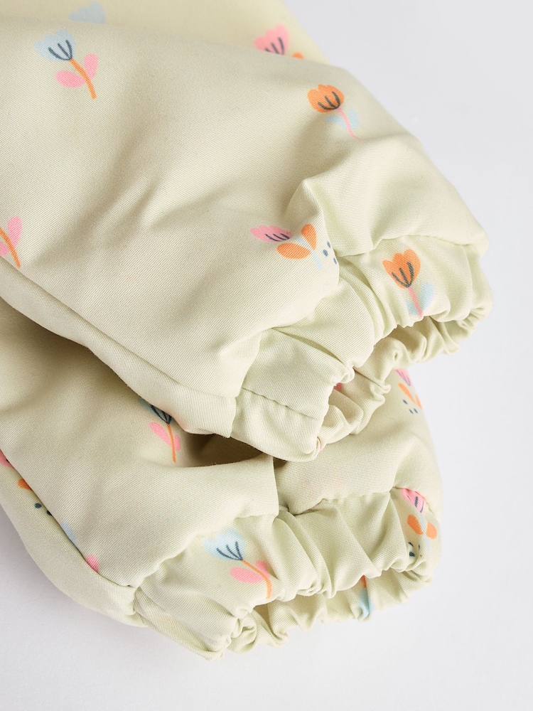 Sage Green Ditsy Baby Zip Hooded All-In-One Pramsuit (0mths-2yrs) - Image 7 of 7
