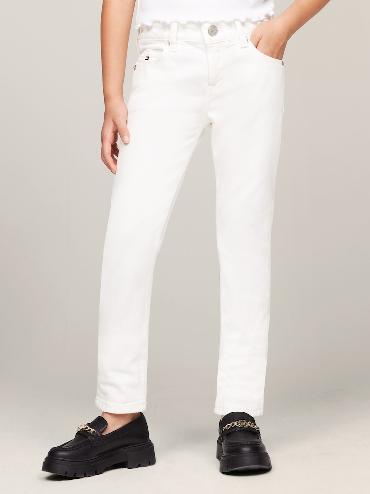 Tommy Hilfiger Nora Slim Straight White Jeans - Image 1 of 5 Tommy Hilfiger Nora Slim Straight White Jeans - Image 1 of 5