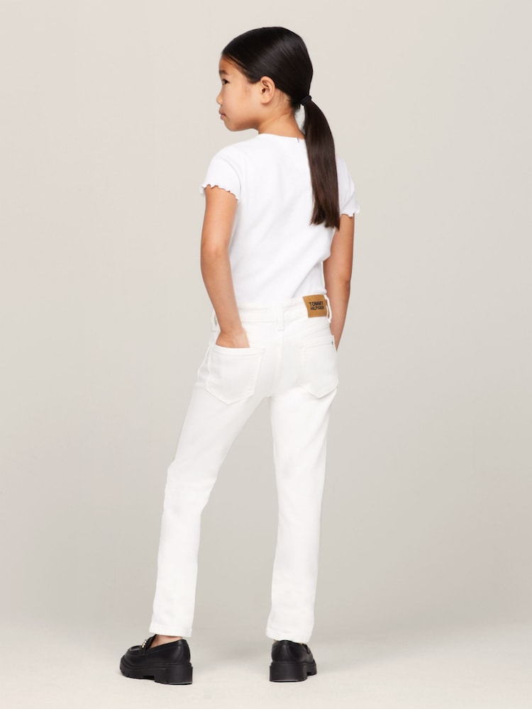 Tommy Hilfiger Nora Slim Straight White Jeans - Image 2 of 5 Tommy Hilfiger Nora Slim Straight White Jeans - Image 2 of 5