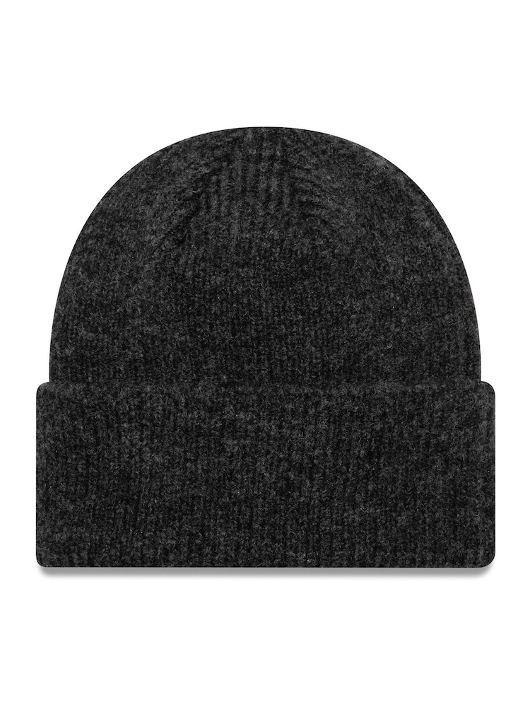 New Era Womens Wide Cuff 100% Cotton Black Beanie - Image 2 of 2