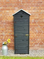 Callow Grey Apex Roof Anthracite Garden Shed With Shelves - Image 5 of 5