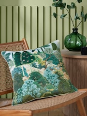Graham & Brown Green New Eden Feather Filled Cushion - Image 1 of 2