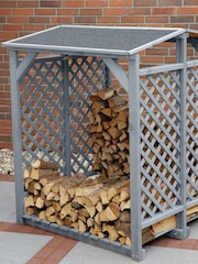 Callow Grey Double Log Store for the Garden - Image 1 of 5