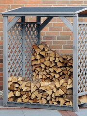Callow Grey Double Log Store for the Garden - Image 2 of 5