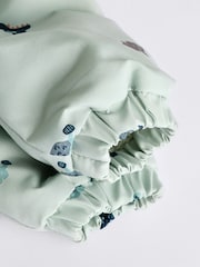 Blue Dino Fleece Lined Hooded Zip Pramsuit All-In-One (0mths-2yrs) - Image 7 of 7
