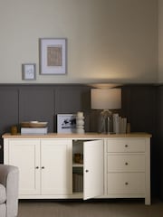 Cream Malvern Oak Effect Extra Large Sideboard - Image 1 of 14