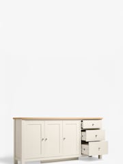 Cream Malvern Oak Effect Extra Large Sideboard - Image 11 of 14