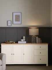 Cream Malvern Oak Effect Extra Large Sideboard - Image 3 of 14