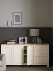 Cream Malvern Oak Effect Extra Large Sideboard - Image 7 of 14