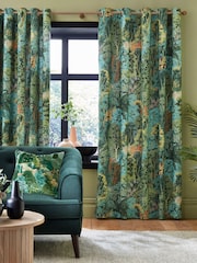 Graham & Brown Green New Eden Eyelet Curtains - Image 1 of 3
