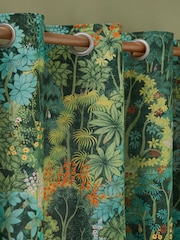 Graham & Brown Green New Eden Eyelet Curtains - Image 2 of 3