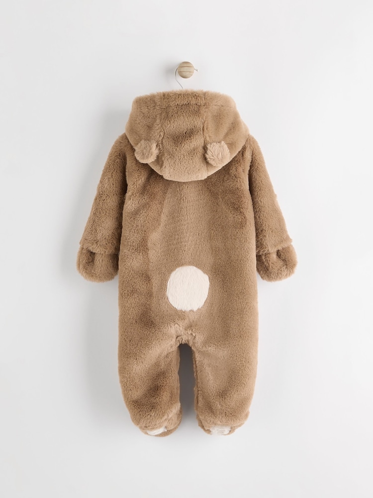 Caramel Bear Baby Hooded All-In-One (0mths-2yrs) - Image 2 of 6
