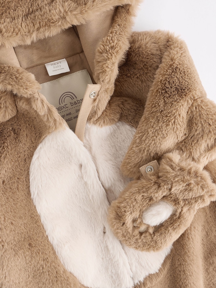 Buy Caramel Bear Baby Hooded All-In-One (0mths-2yrs) from the Next