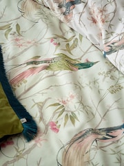 Graham & Brown Green 100% Cotton Clavering Birds Duvet Cover and Pillowcase Set - Image 3 of 8