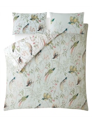 Graham & Brown Green 100% Cotton Clavering Birds Duvet Cover and Pillowcase Set - Image 4 of 8