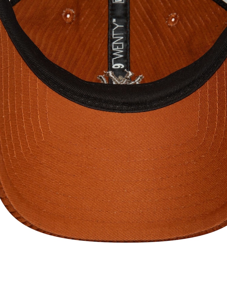 New Era Mens 100% Cotton New York Yankees Cord 9TWENTY Brown Cap - Image 5 of 5