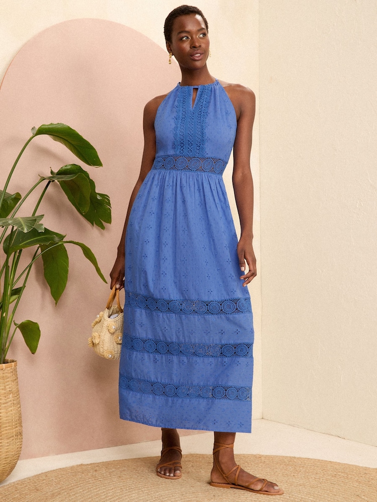 Love & Roses Bluză cu bretele Broderie Midi Rochie - Imaginea 1 din 4