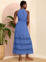 Love & Roses Bluză cu bretele Broderie Midi Rochie - Imaginea 3 din 4