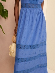 Love & Roses Bluză cu bretele Broderie Midi Rochie - Imaginea 4 din 4