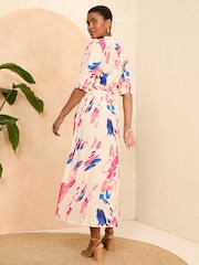 Love & Roses – Print-Midikleid mit 3/4 Ärmeln - Bild 3 von 4