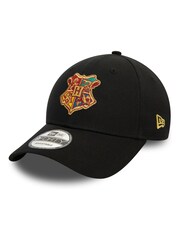New Era Mens 100% Cotton Hogwarts Harry Potter 9FORTY Black Cap - Image 1 of 5