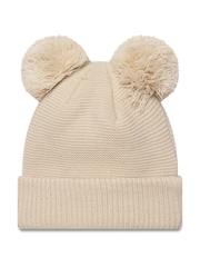 New Era Womens Cream Double Pom Beanie - Image 2 of 2