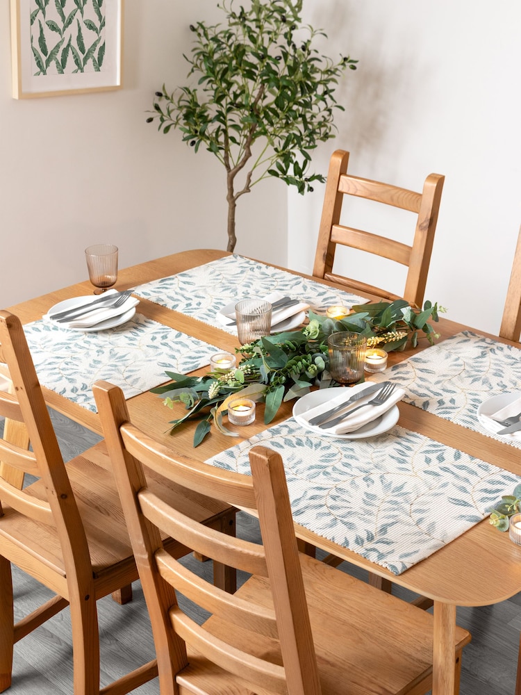 Evans Lichfield Green Vinea Table Placemats Set Of 4 46x36cm - Image 1 of 6 Evans Lichfield Green Vinea Table Placemats Set Of 4 46x36cm - Image 1 of 6