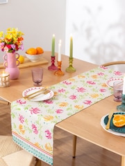 Furn Orange Honeysuckle Table Runner - Image 1 of 5