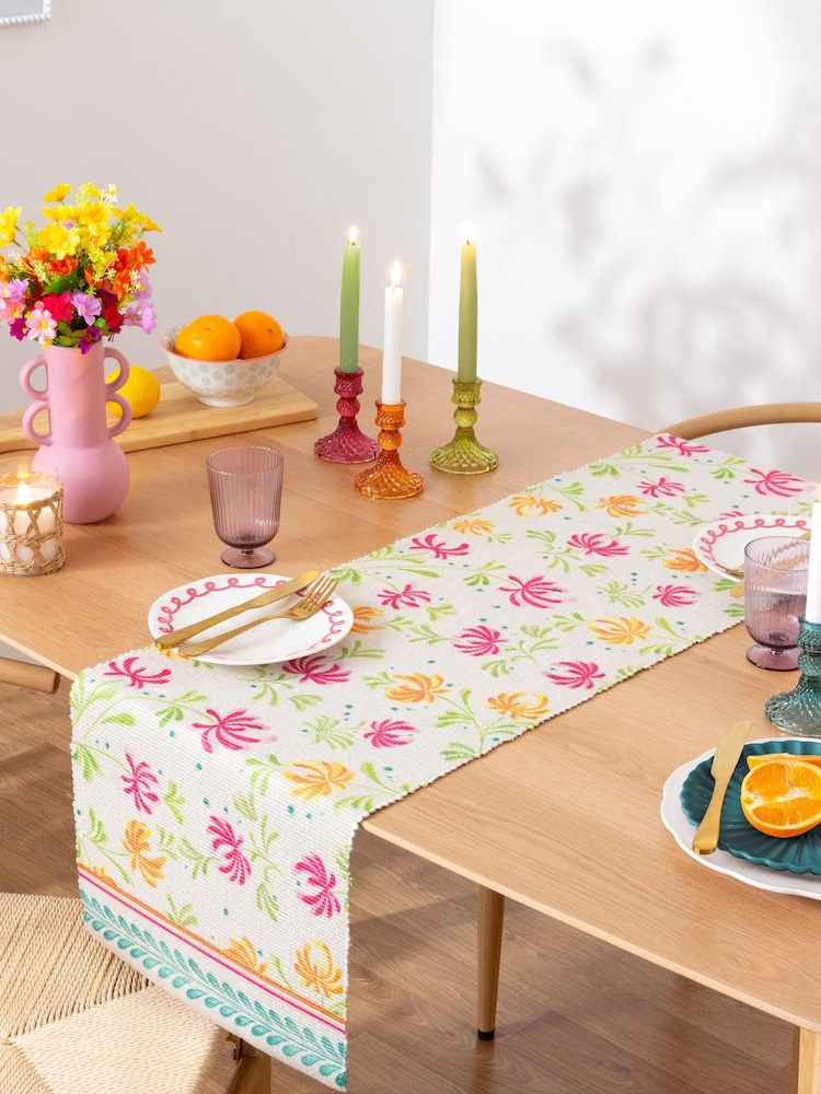 Furn Orange Honeysuckle Table Runner - Image 1 of 5