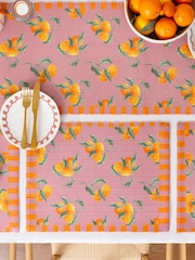 Furn Pink Oranges Table Placemats Set Of 4 - Image 3 of 6