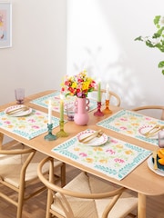 Furn Orange Honeysuckle Table Placemats Set Of 4 - Image 1 of 6