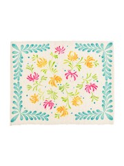 Furn Orange Honeysuckle Table Placemats Set Of 4 - Image 4 of 6