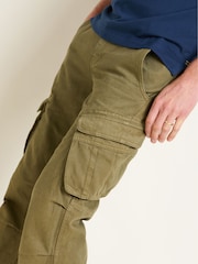Brakeburn Green 100% Cotton Cargo Trousres - Image 3 of 6
