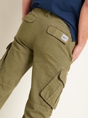 Brakeburn Green 100% Cotton Cargo Trousres - Image 5 of 6