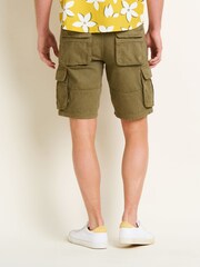 Brakeburn Green 100% Cotton Cargo Shorts - Image 2 of 4