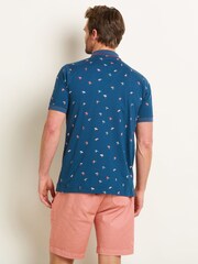 Brakeburn Blue 100% Cotton Surf Polo Shirt - Image 2 of 4