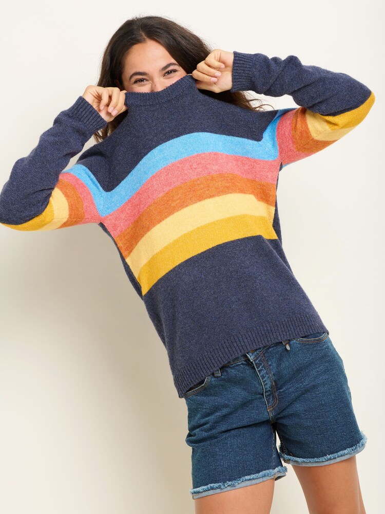 Brakeburn Blue Horizon Knitted Jumper - Image 6 of 6