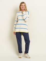 Brakeburn Cream Pop Stripe Knitted Jumper - Image 5 of 6