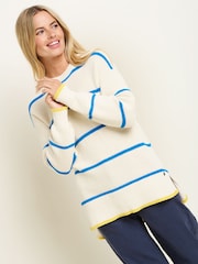 Brakeburn Cream Pop Stripe Knitted Jumper - Image 6 of 6
