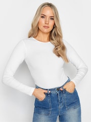 Long Tall Sally Black & White Long Sleeve Ribbed Bodies 2 Pack - Image 2 of 5