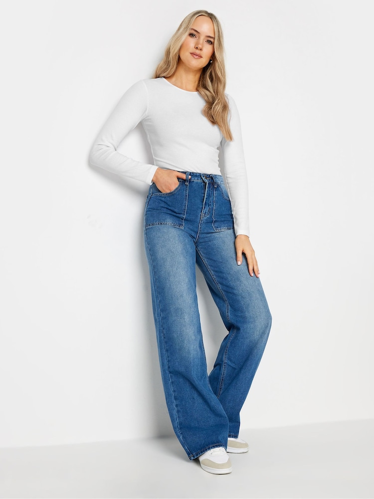 Long Tall Sally Black & White Long Sleeve Ribbed Bodies 2 Pack - Image 5 of 5
