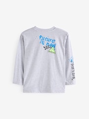 Grey/Red Alien - Langarmshirts mit Grafik, 100% Baumwolle 2er-Pack (3–16Jahre) - Bild 3 von 8