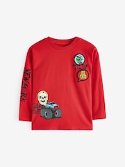 Grey/Red Alien - Langarmshirts mit Grafik, 100% Baumwolle 2er-Pack (3–16Jahre) - Bild 4 von 8