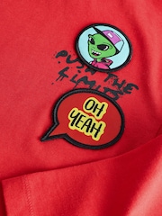 Grey/Red Alien - Langarmshirts mit Grafik, 100% Baumwolle 2er-Pack (3–16Jahre) - Bild 6 von 8