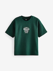Blue/Green Relaxed Fit Textured Short Sleeve T-Shirts 3 Pack (3-16yrs) - Image 4 of 7