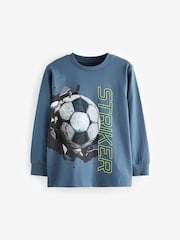 Fútbol en verde/azul - Graphic Long Sleeve T-Shirts 3 Pack (3-16yrs) - Imagen 5 de 8