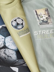 Fútbol en verde/azul - Graphic Long Sleeve T-Shirts 3 Pack (3-16yrs) - Imagen 6 de 8
